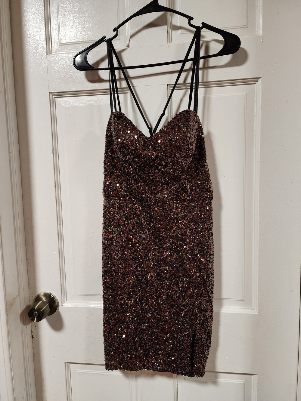 City Studios Sequin Open-Back Mini Dress | Juniors 7/8 | Multicolor Party Dress